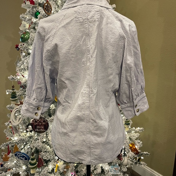 We The Free Blue and White Striped Shirt - Picture 5 of 6